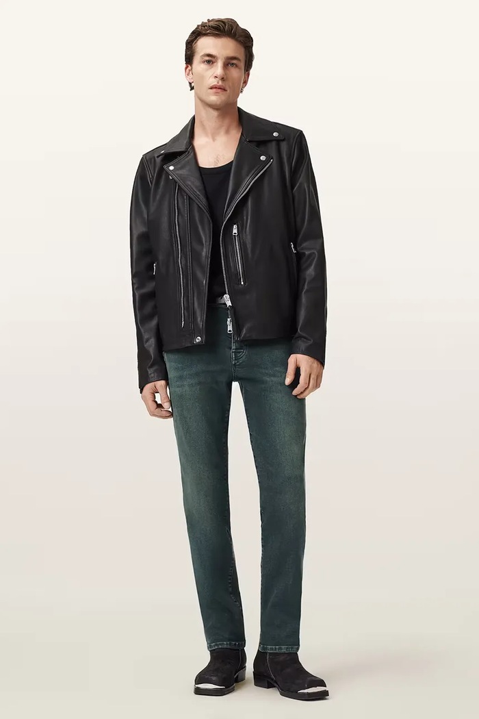 AllSaints jeansy SID M023EB szary