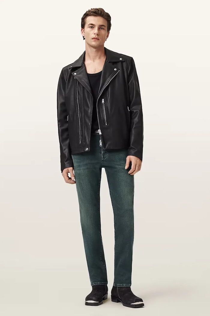 AllSaints jeansy SID M023EB szary