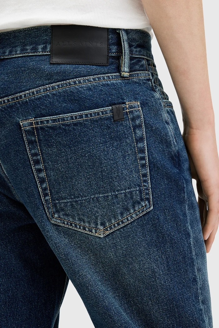 AllSaints blugi din bumbac REID albastru M025EB
