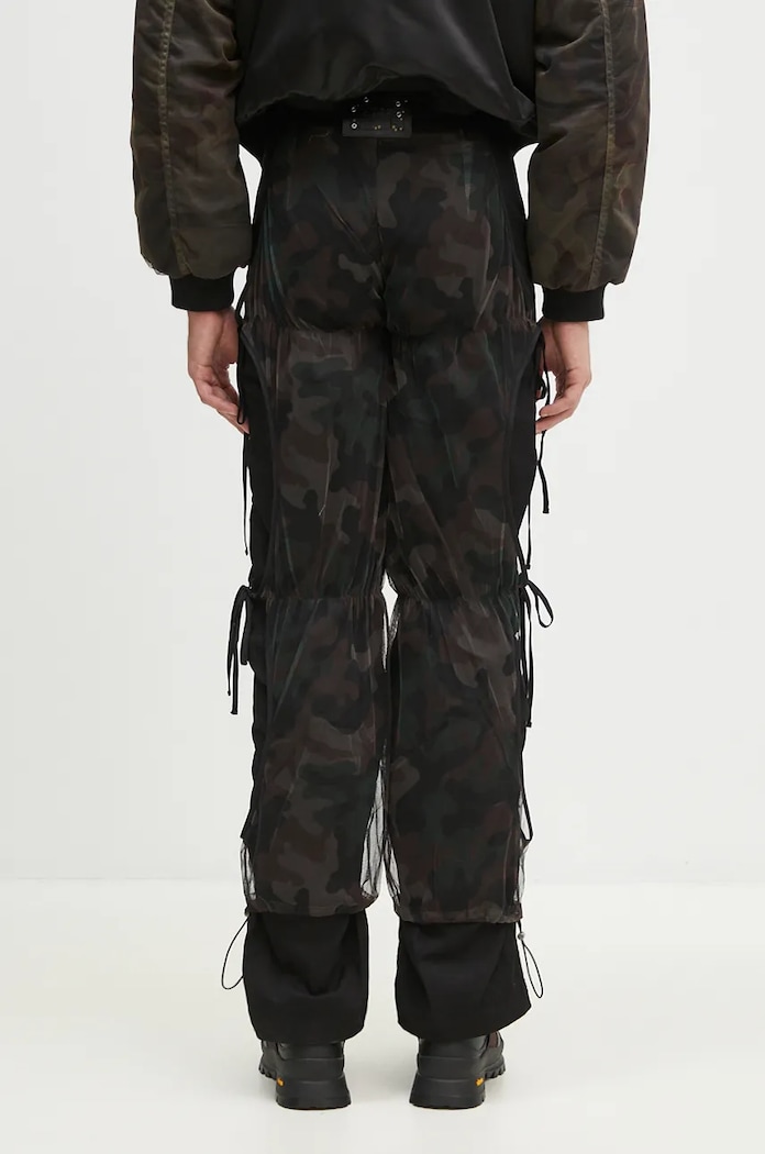 Abbigliamento Andersson Bell pantaloni Camouflage Mesh Layered Tying Pants apa767w nero