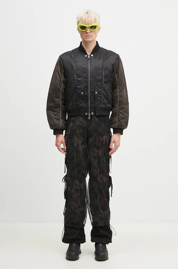 Andersson Bell pantaloni Camouflage Mesh Layered Tying Pants apa767w