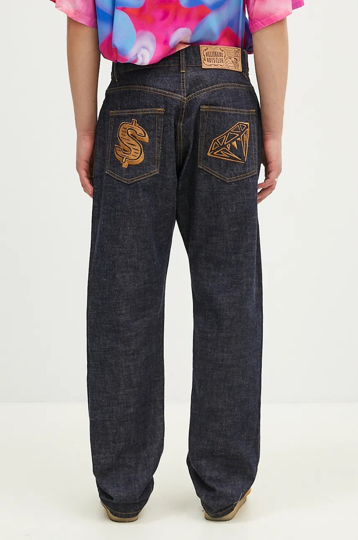 Одяг Джинси Billionaire Boys Club Diamonds & Dollars Selvedge Denim B24316 темно-синій