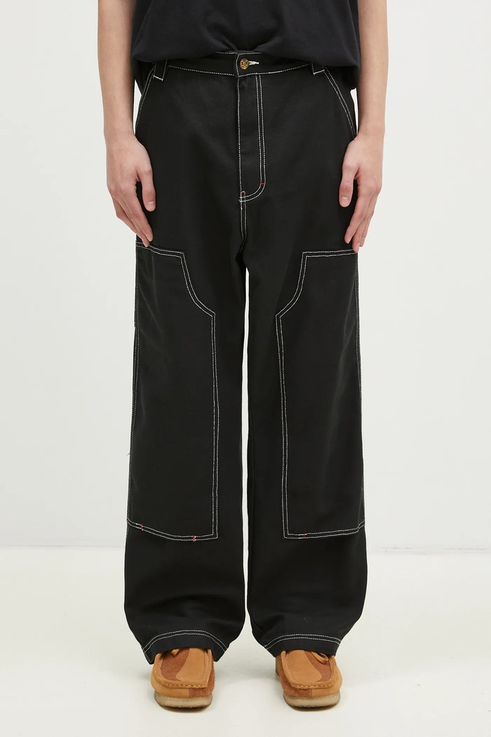 ICECREAM jeansy Canvas Carpenter Pant czarny ICW001