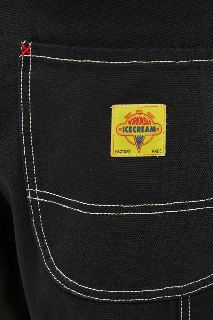Kavbojke ICECREAM Canvas Carpenter Pant črna ICW001