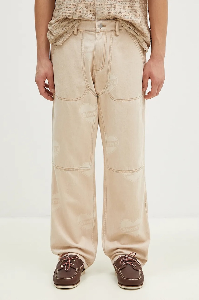 PLEASURES jeansy Heart Ultra Work Pants beżowy P24F011