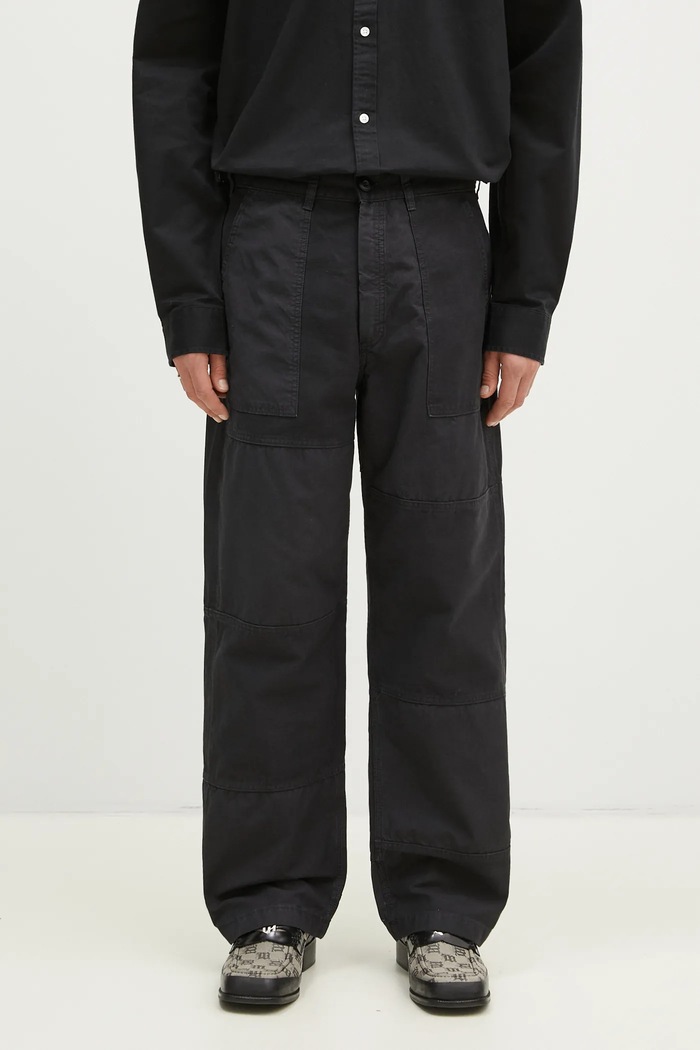 Бавовняні штани Stan Ray K Pant гладкий чорний AW2403293