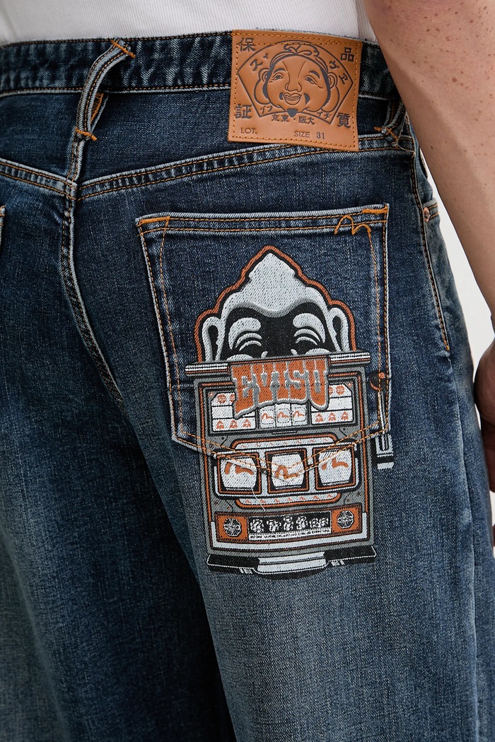 Jeans Evisu & Slot Emb Evisu 2EAHTM4JE8010 bleumarin