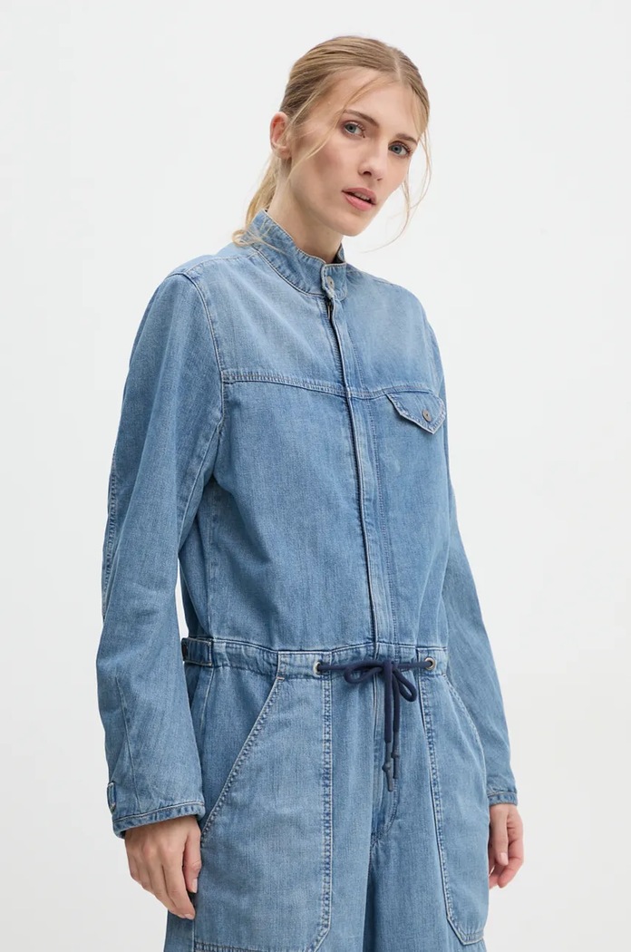 Kombinezon iz jeansa G-Star D25300.D777 modra AW24