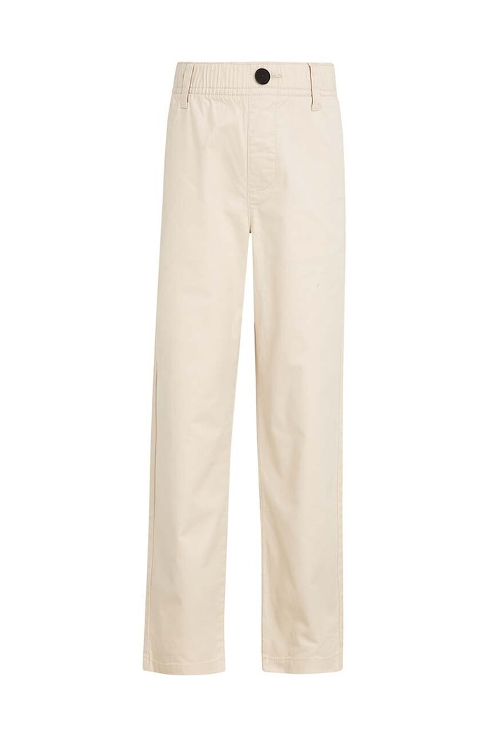 Dětské kalhoty Tommy Hilfiger SKATER CHINO PANT KB0KB09146.9BYH béžová AW24