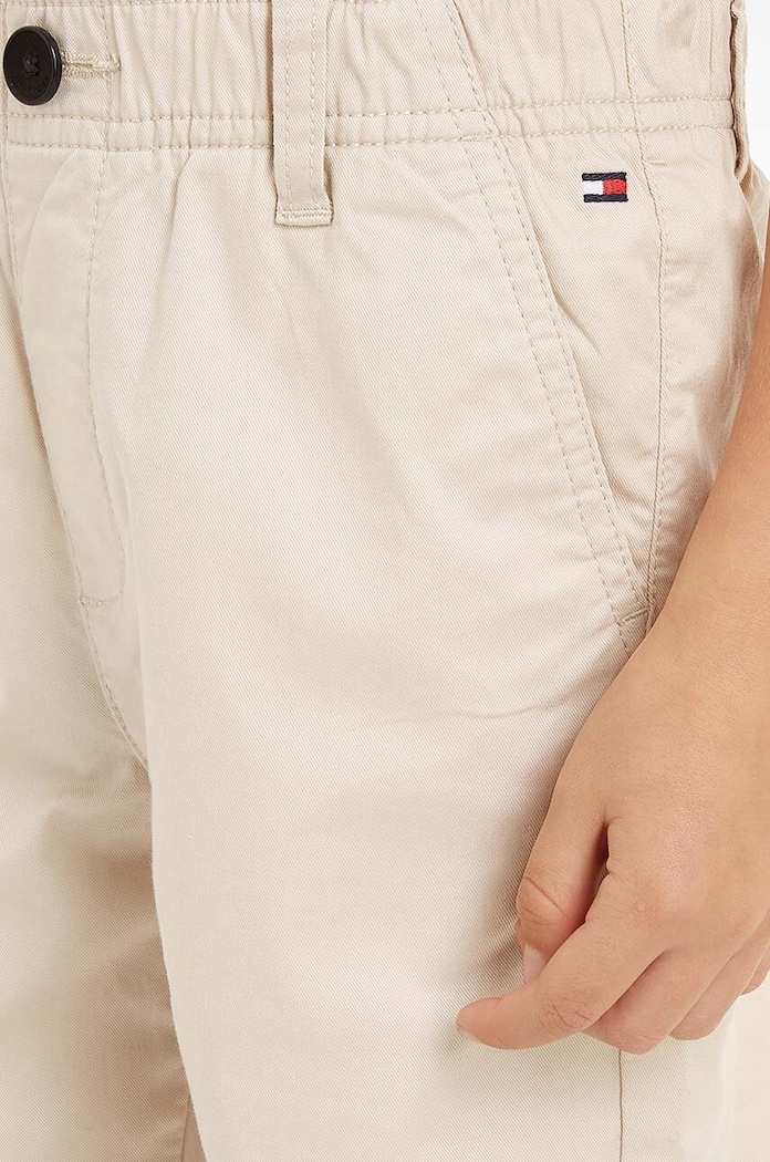 Dětské kalhoty Tommy Hilfiger SKATER CHINO PANT KB0KB09146.9BYH béžová