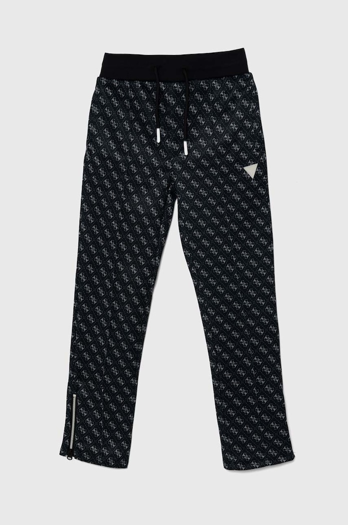 Guess pantaloni de trening pentru copii tricotaj negru L4YQ18.FL04Q.9BYH