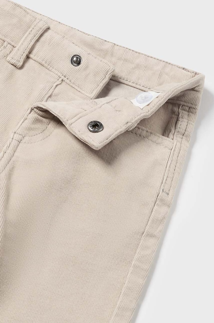 Băieți Mayoral pantaloni de bumbac pentru copii sztruks slim fit basi 502.3A.Baby.9BYH bej