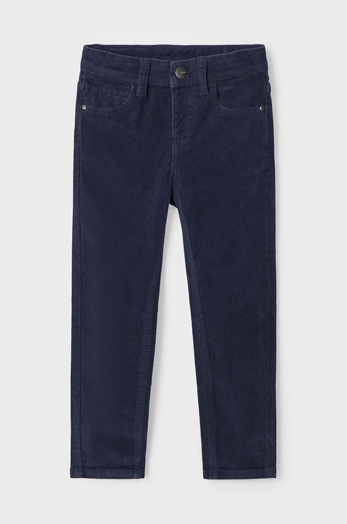 Mayoral Pantaloni din catifea pentru copii sztruks slim fit basi bleumarin 537.5C.Mini.9BYH