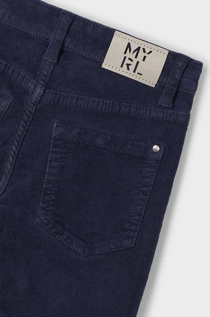 Mayoral Pantaloni din catifea pentru copii sztruks slim fit basi 537.5C.Mini.9BYH bleumarin AW24