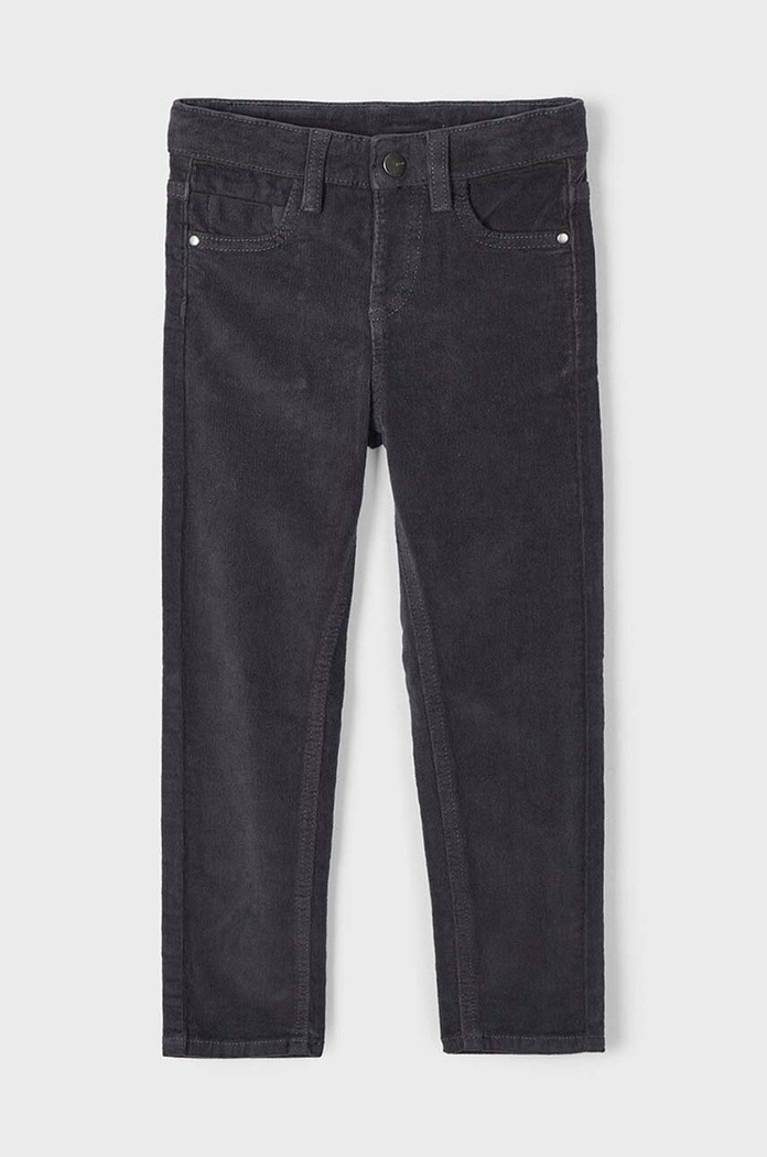 Mayoral pantaloni din catifea pentru copii sztruks slim fit basi bumbac gri 537.5C.Mini.9BYH