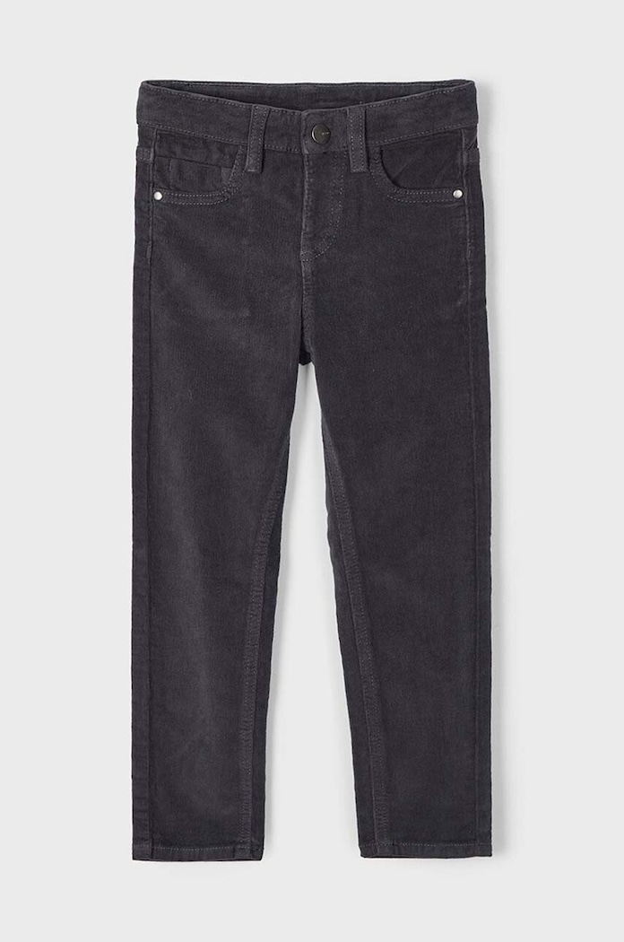 Mayoral pantaloni din catifea pentru copii sztruks slim fit basi bumbac gri 537.5C.Mini.9BYH