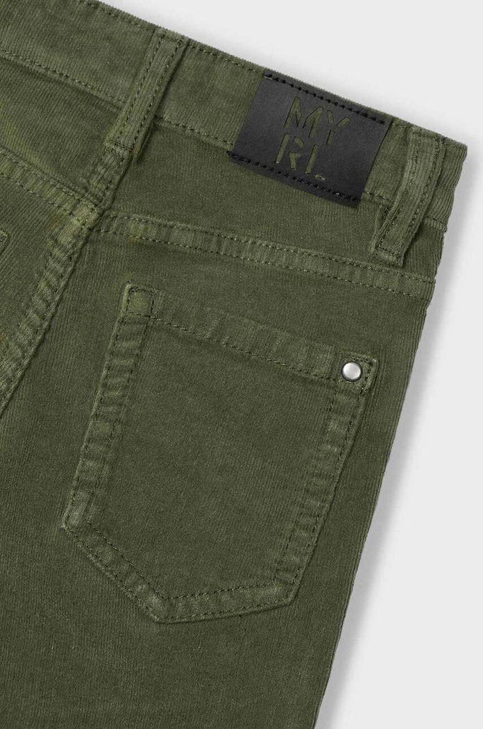 Mayoral pantaloni din catifea pentru copii sztruks slim fit basi 537.5C.Mini.9BYH verde AW24