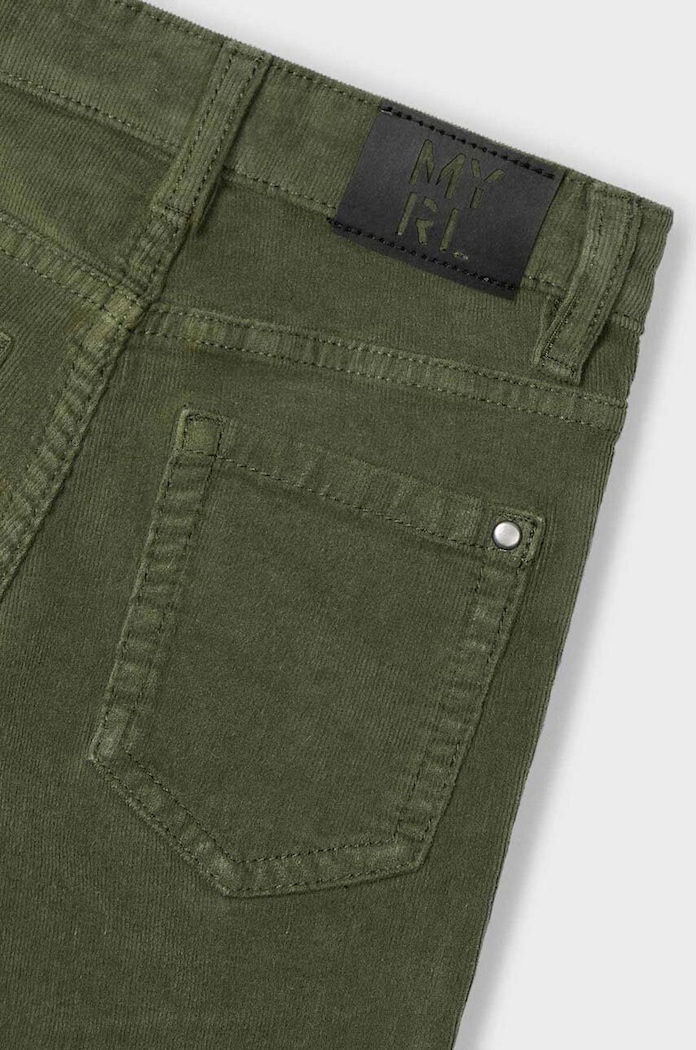 Mayoral pantaloni din catifea pentru copii sztruks slim fit basi 537.5C.Mini.9BYH verde AW24