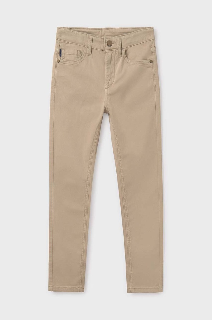 Dětské kalhoty Mayoral slim fit basic látka béžová 582.7C.Junior.9BYH