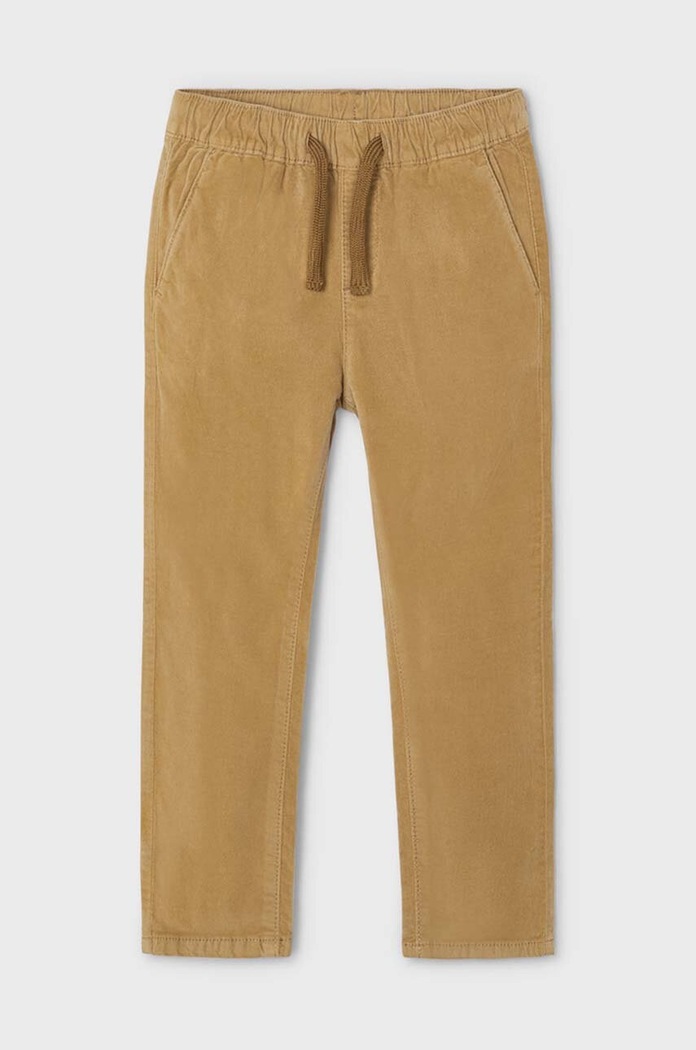 Mayoral spodnie dziecięce jogger welur 4527.5A.Mini.9BYH brązowy AW24