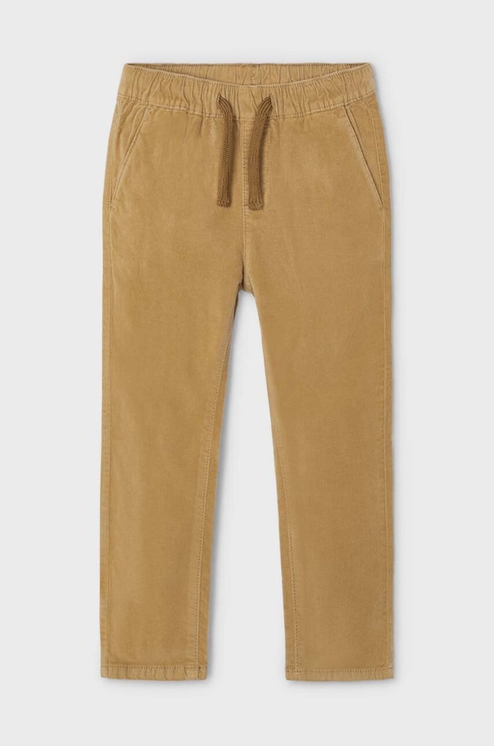 Mayoral spodnie dziecięce jogger welur 4527.5A.Mini.9BYH brązowy AW24