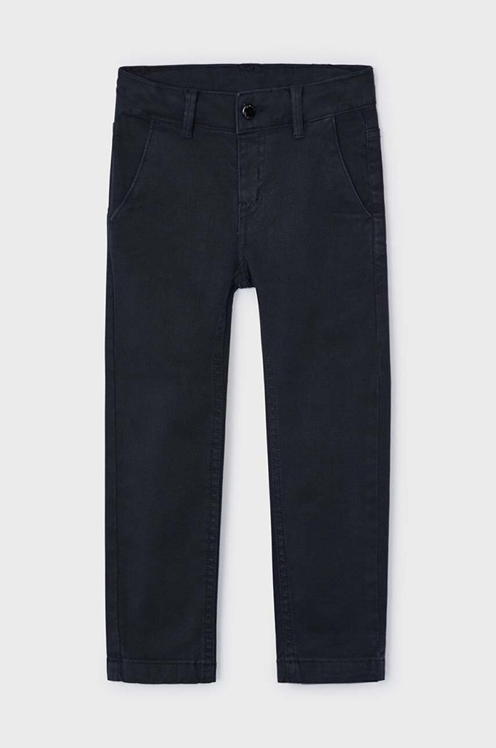 Mayoral spodnie bawełniane dziecięce relaxed fit 4541.5G.Mini.9BYH niebieski AW24