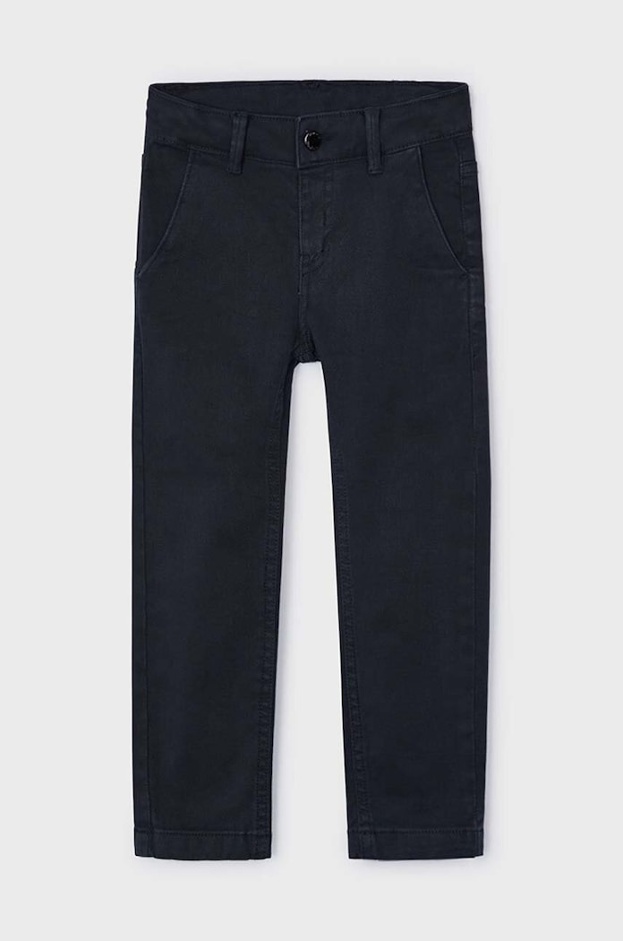 Mayoral spodnie bawełniane dziecięce relaxed fit 4541.5G.Mini.9BYH niebieski AW24