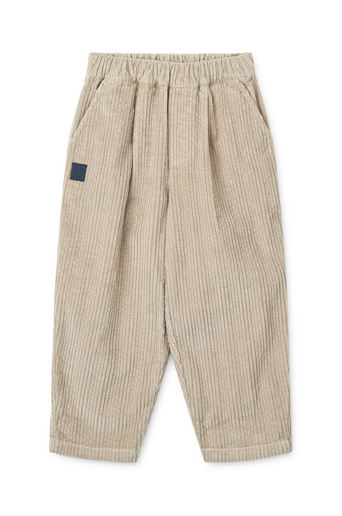 Otroške bombažne hlače Liewood Borris Corduroy Pants LW19153 bež AW24