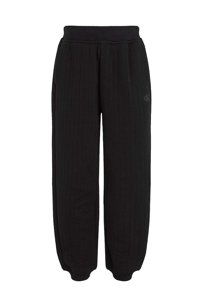 Calvin Klein Jeans pantaloni de trening pentru copii VERTICAL QUILTED IB0IB02192.9BYH negru AW24
