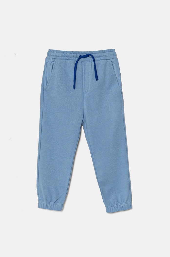 United Colors of Benetton spodnie dresowe dziecięce nadruk niebieski 3WNCGF046.P.Seasonal