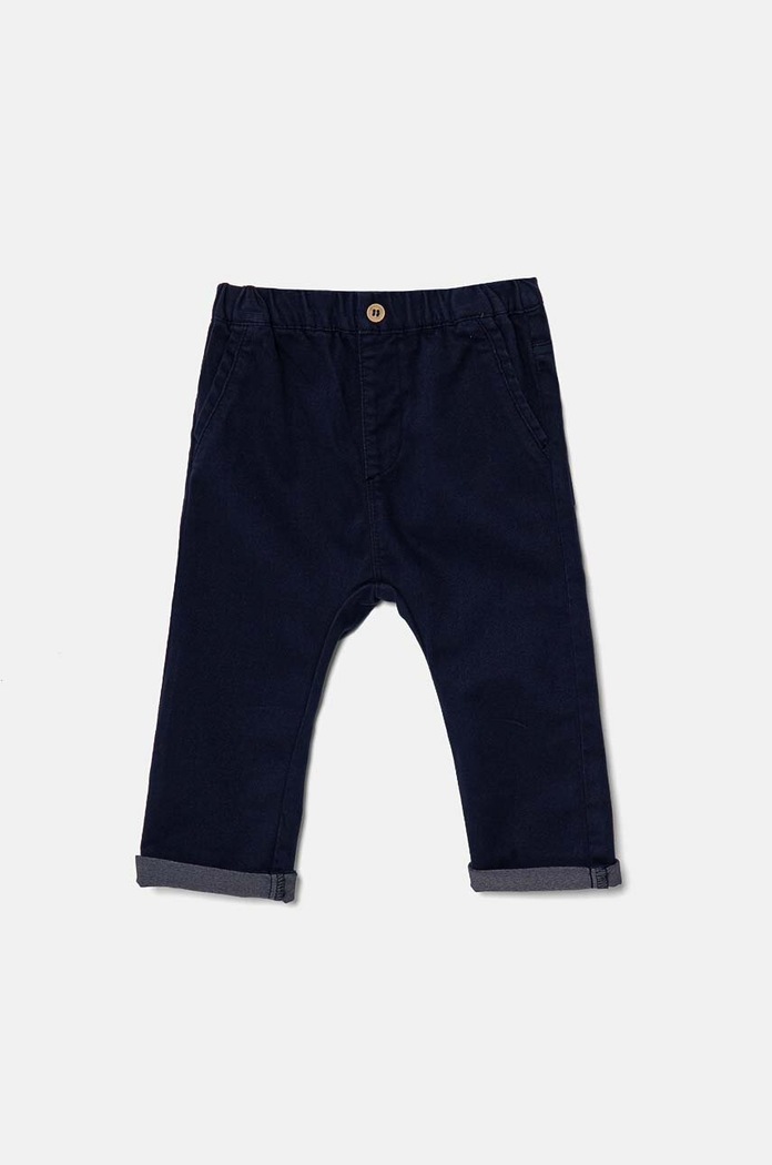 United Colors of Benetton spodnie niemowlęce z elastanem granatowy 4AU0AF018.W.Seasonal
