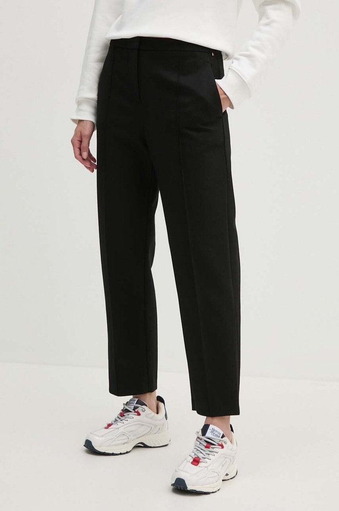 Tommy Hilfiger spodnie z elastanem czarny WW0WW42564