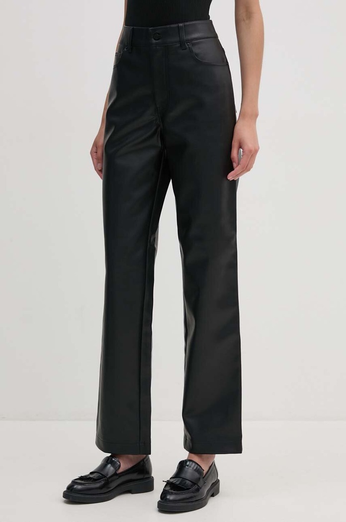 Παντελόνι Calvin Klein Jeans ψηλή μαύρο J20J223548