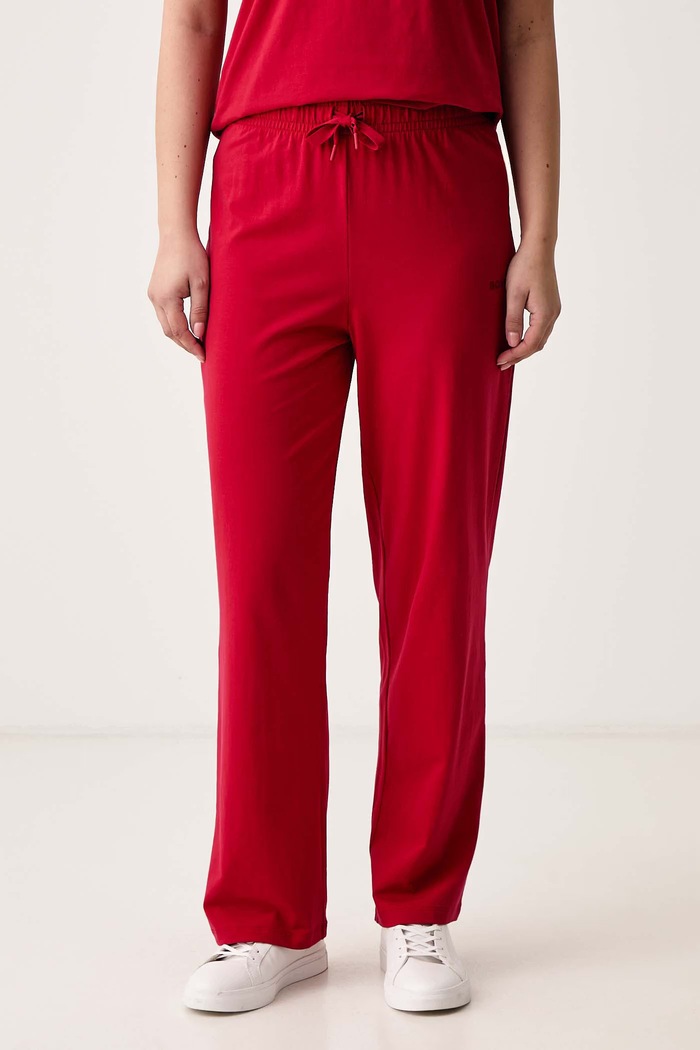 BOSS Спортивные штаны для женщин из хлопка с эластаном CI Pants красный 50520148