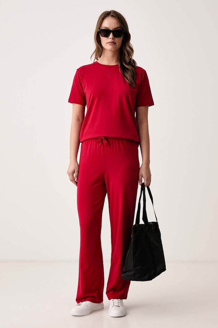 BOSS Спортивные штаны для женщин из хлопка с эластаном CI Pants 50520148 красный AA00
