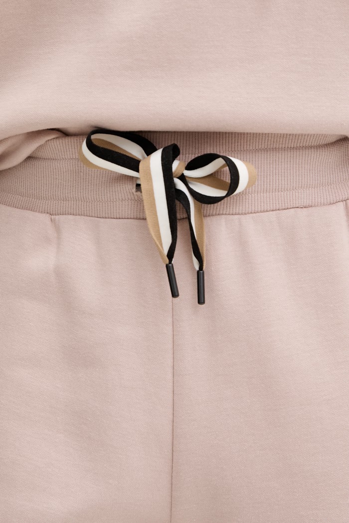 BOSS ženske loungewear hlače CP Stripe Pants Cuff bež 50524759