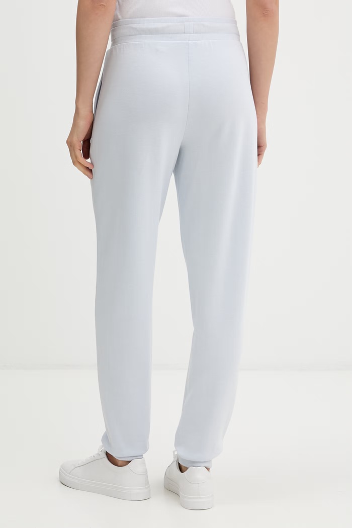 Ρούχα BOSS παντελόνι lounge γυναικείο CP Stripe Pants Cuff 50524759 μπλε