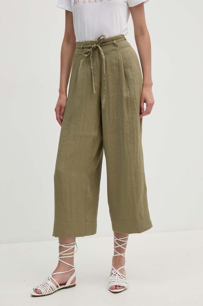 Dkny spodnie tkanina zielony P4EKTX63