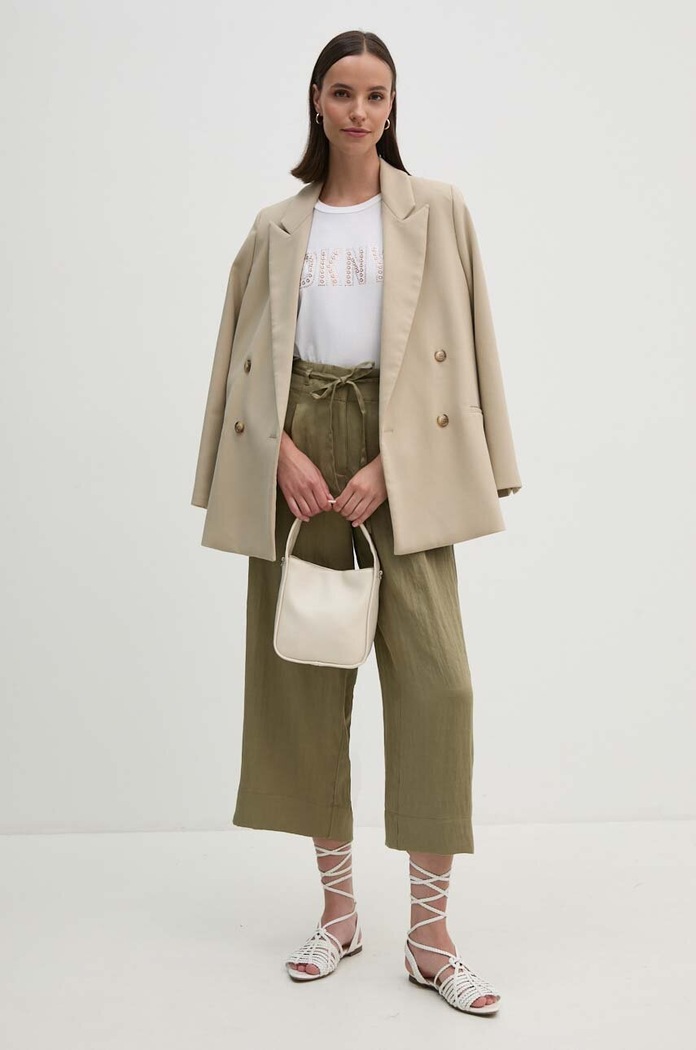 Dkny spodnie P4EKTX63 zielony AW24