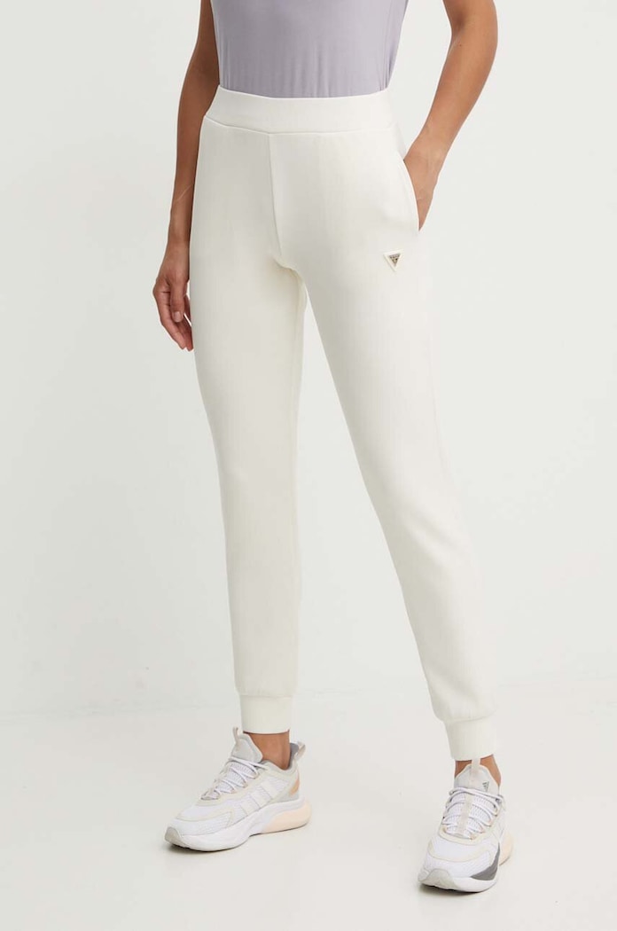 Guess pantaloni de trening OLYMPE tricotaj bej V4YB08.KCAY2
