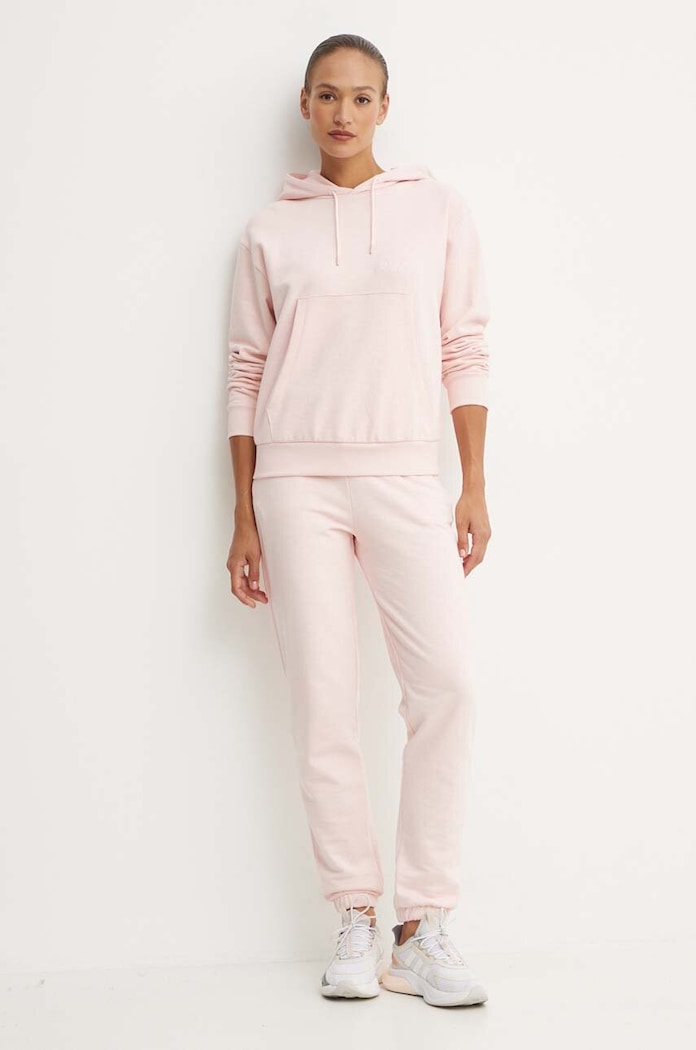 Βαμβακερό παντελόνι Guess RGINE V4YB11.KC6W1 ροζ AW24
