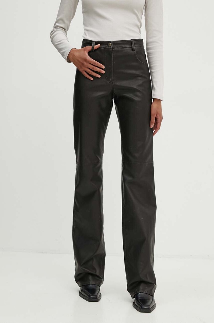 MSGM pantaloni drept negru 3741MDP03L.247622