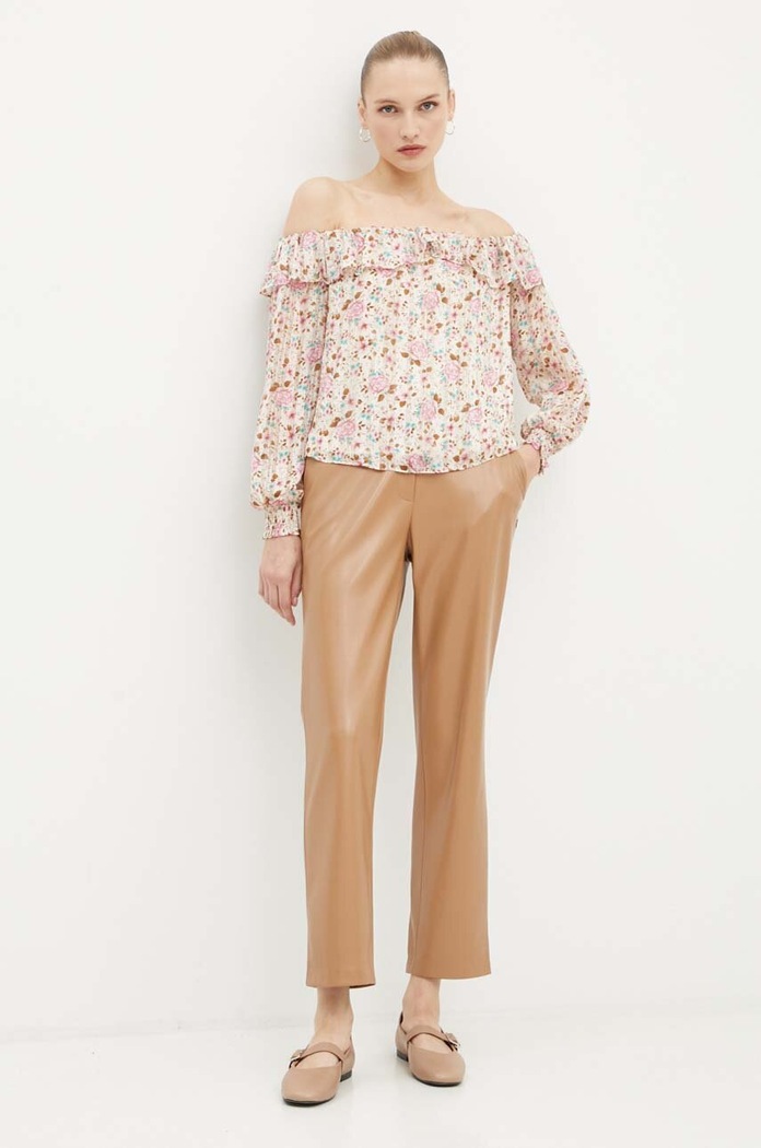 Παντελόνι Guess LIA W4YB18.WF8Q0 καφέ AW24