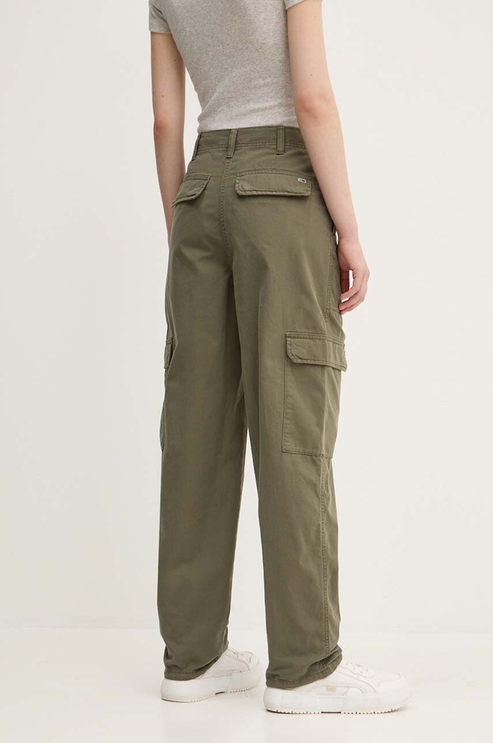 Îmbrăcăminte Tommy Jeans pantaloni de bumbac DW0DW18510 verde