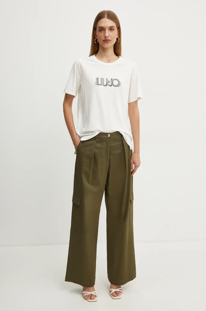 Liu Jo pantaloni TF4254.T2603 verde AW24