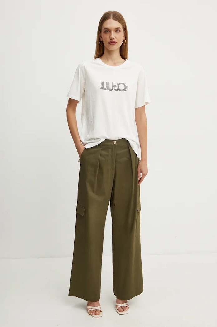 Liu Jo pantaloni TF4254.T2603 verde AW24