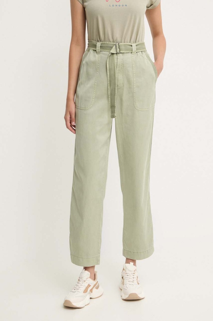 Hlače Pepe Jeans AYLIN ravni zelena PL211763