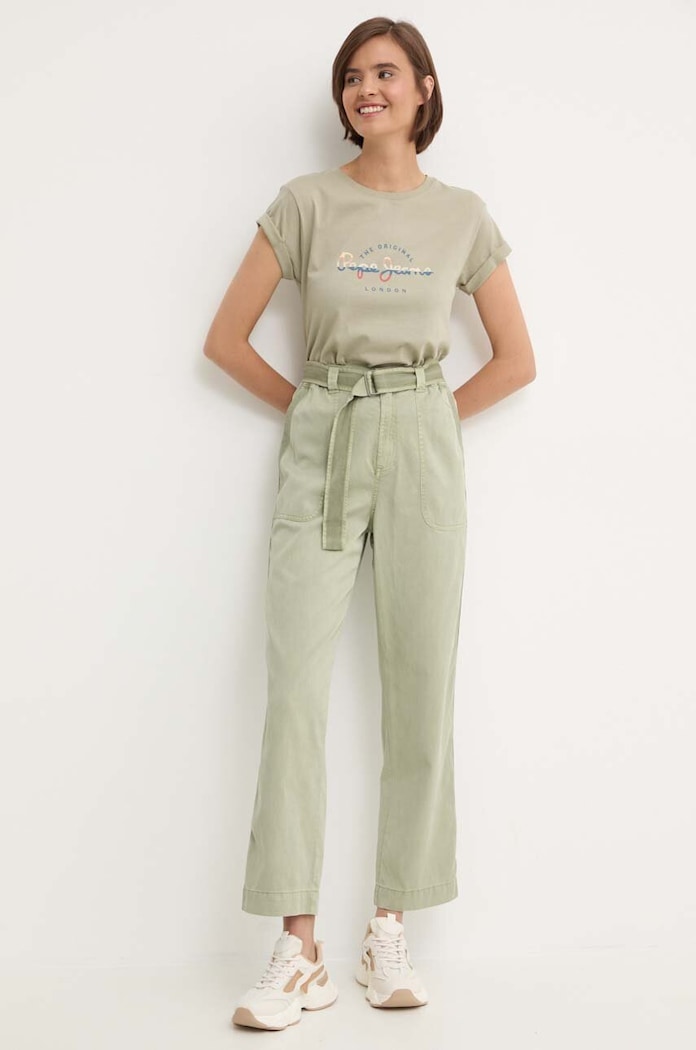 Hlače Pepe Jeans AYLIN PL211763 zelena AW24