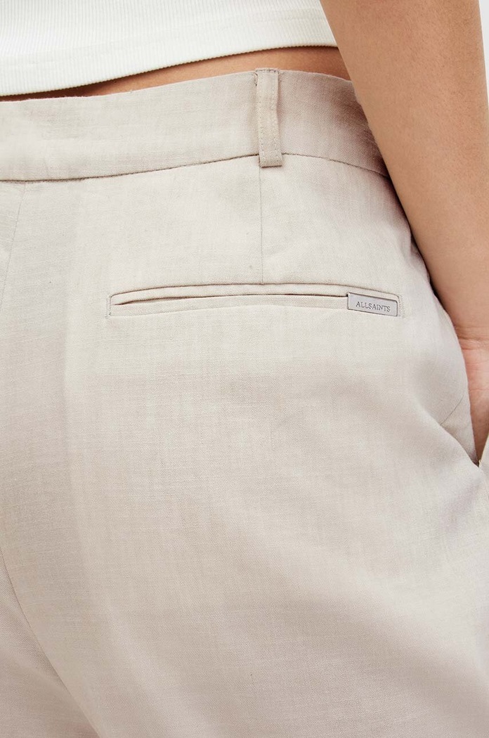 Dětské plátěné kalhoty AllSaints WHITNEY TROUSER béžová W017QA