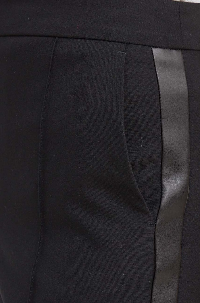 Karl Lagerfeld spodnie z domieszką wełny czarny 245W1000